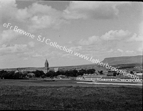 GENERAL VIEW SHOWING CATHEDRAL & MOUNTAINS